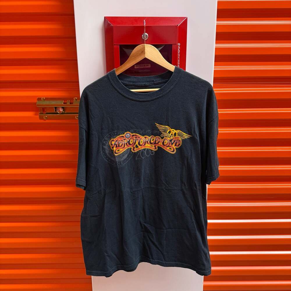 Aerosmith Aero Force One Official Member 2006 Vintage Black T-Shirt